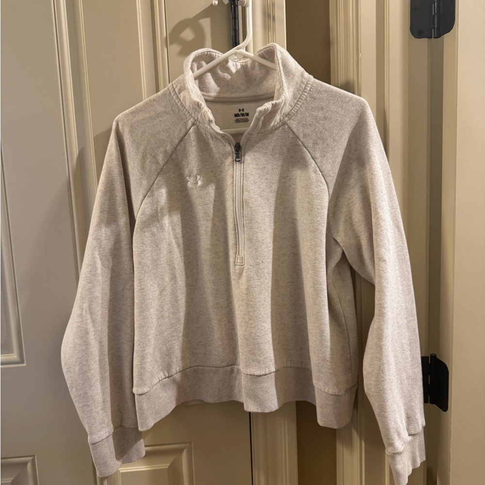 Under Armour Light Gray Half-Zip Sweatshirt
